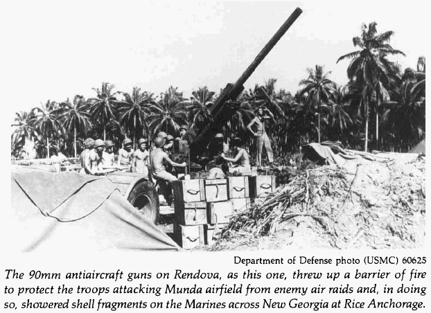 90-mm Cannon on Rendova in the Solomon Islands